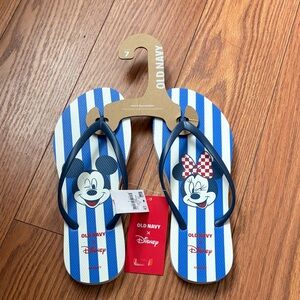 Old Navy Disney Kids Flip Flops - Blue and White
